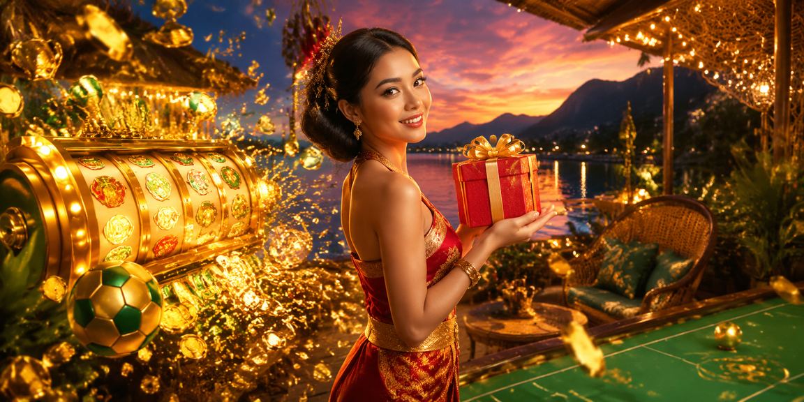 Suasana festival dengan permainan slot bertemakan perayaan dan warna-warna meriah
